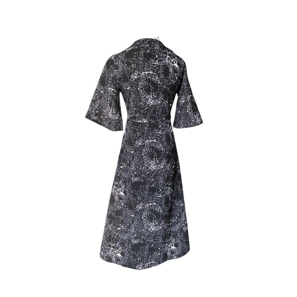 Disturbia Spellwork Midi Wrap Dress Size US 4 UK 8 Black Goth Witchy Grunge Emo - Picture 3 of 13